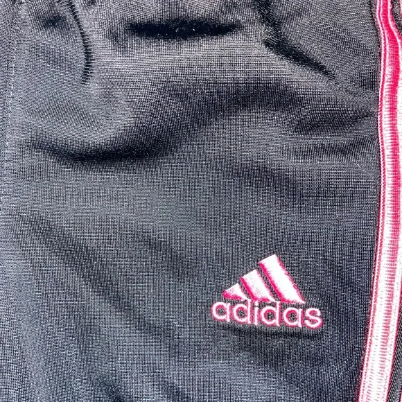 Adidas kids Black Tracksuit with Pink Stripes - Picture 5 of 10